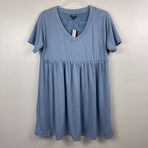 Wild‎ Fable Blue Sweatshirt Babydoll Dress NWT